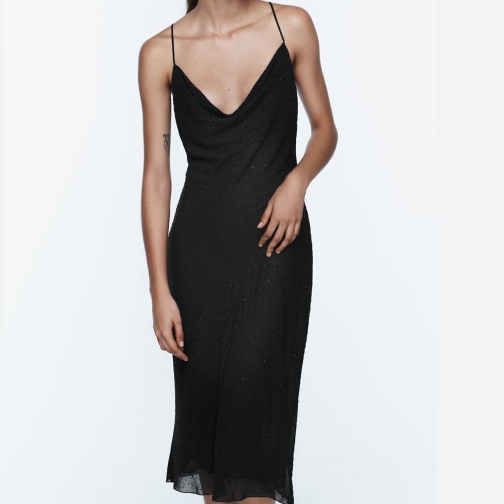 Zara Black Midi Dress